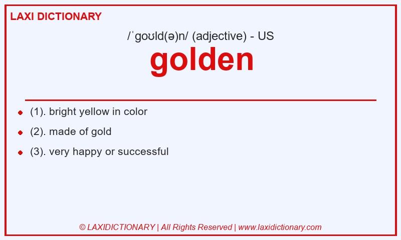 Definition golden in American English