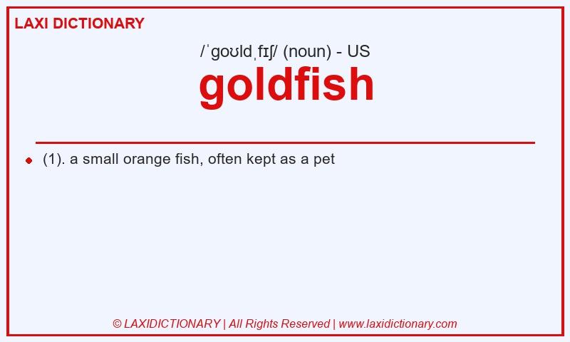 Definition goldfish in American English