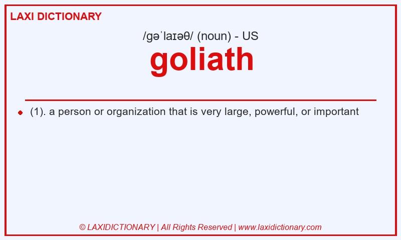 Definition goliath in American English
