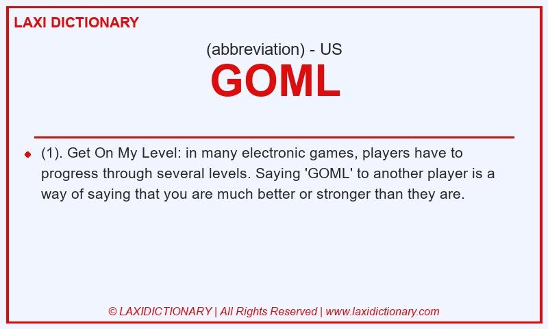 Definition GOML in American English