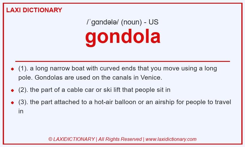 Definition gondola in American English