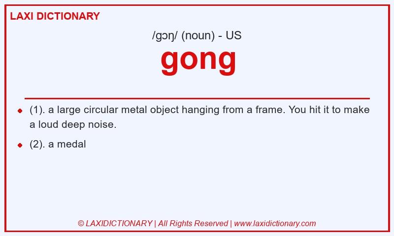 Definition gong in American English