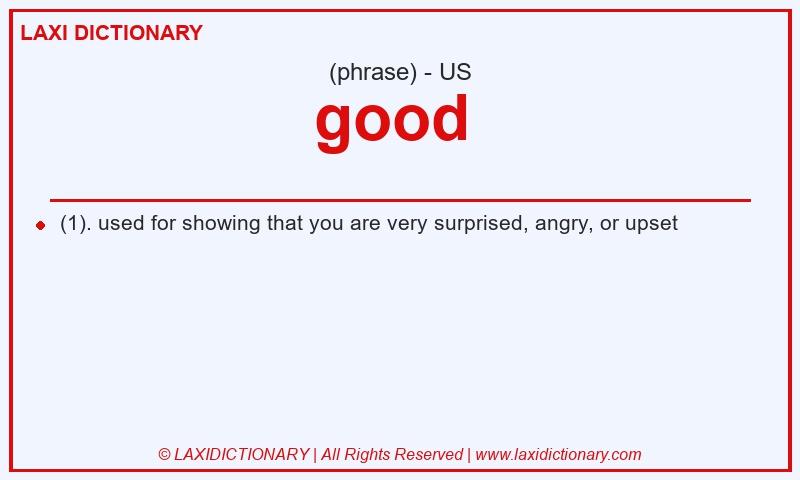 Definition good  in American English