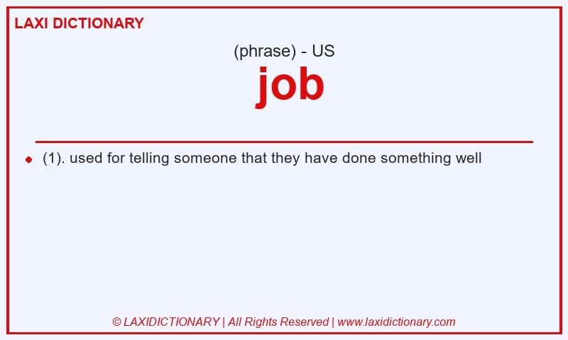 Definition job in American English