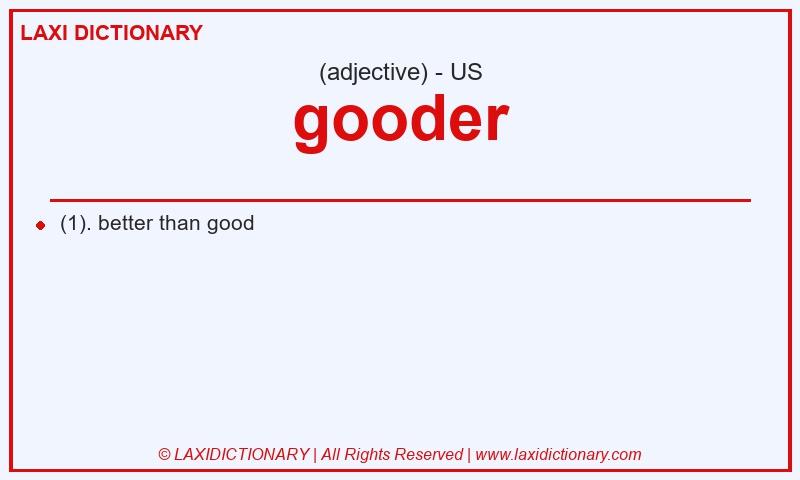 Definition gooder in American English