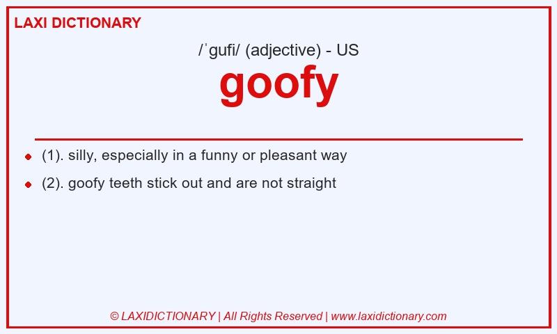Definition goofy in American English
