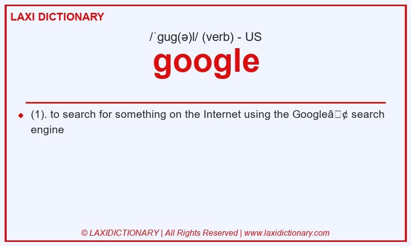 Definition google in American English
