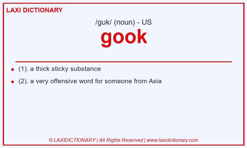 Definition gook in American English