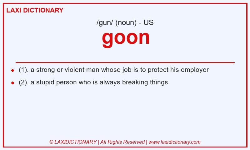 Definition goon in American English