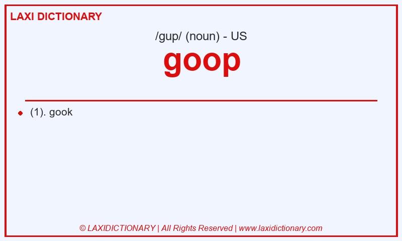Definition goop in American English
