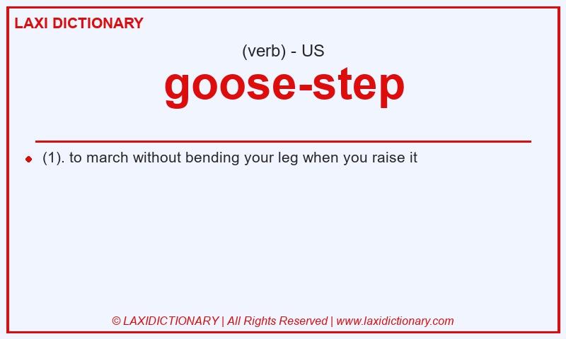 Definition goose-step in American English