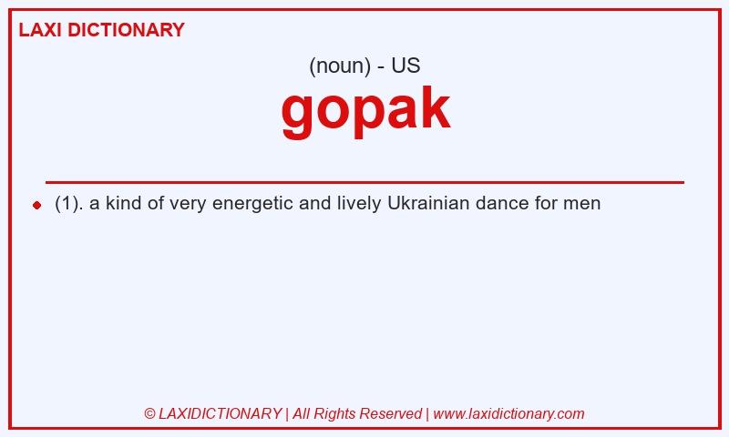 Definition gopak in American English