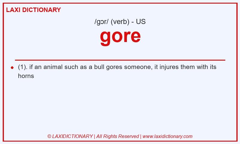 Definition gore in American English