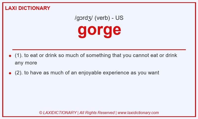 Definition gorge in American English