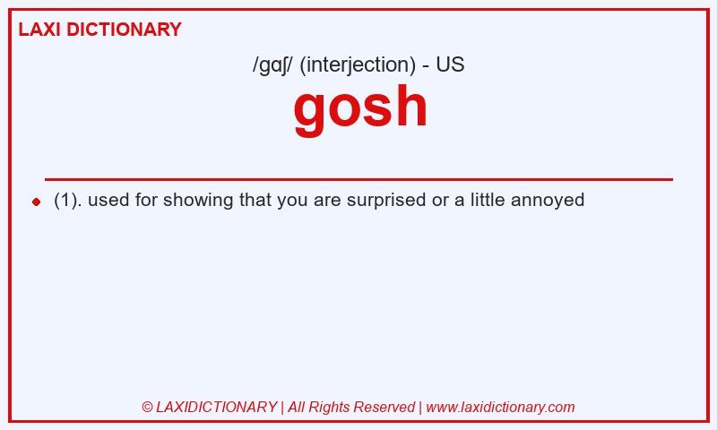 Definition gosh in American English
