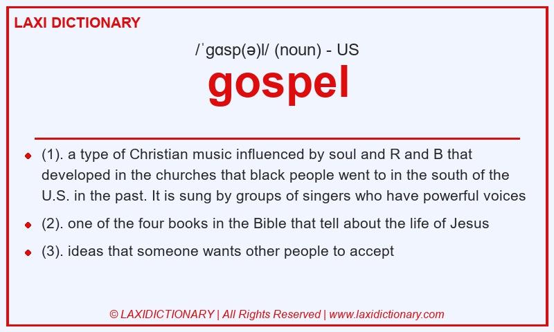 Definition gospel in American English