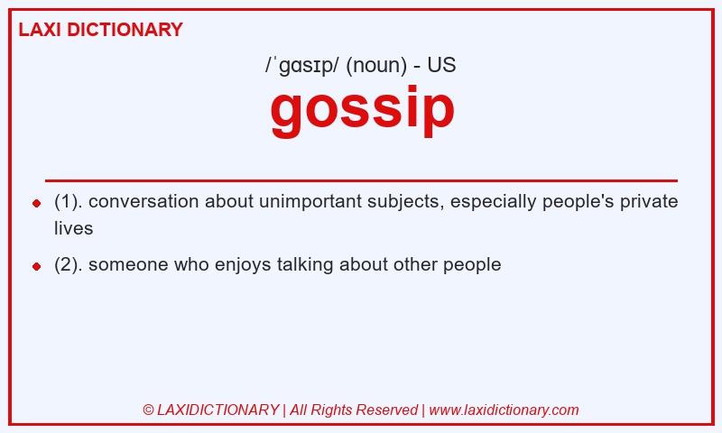 Definition gossip in American English
