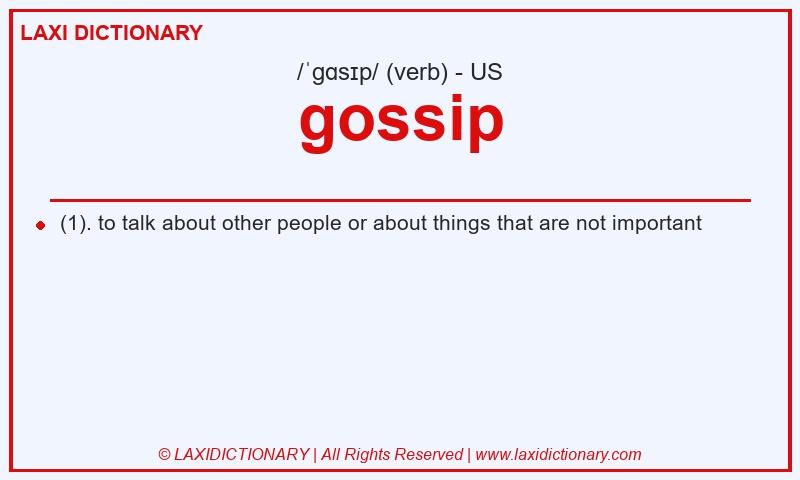 Definition gossip in American English