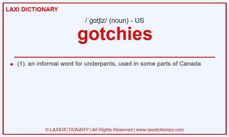 Definition gotchies in American English
