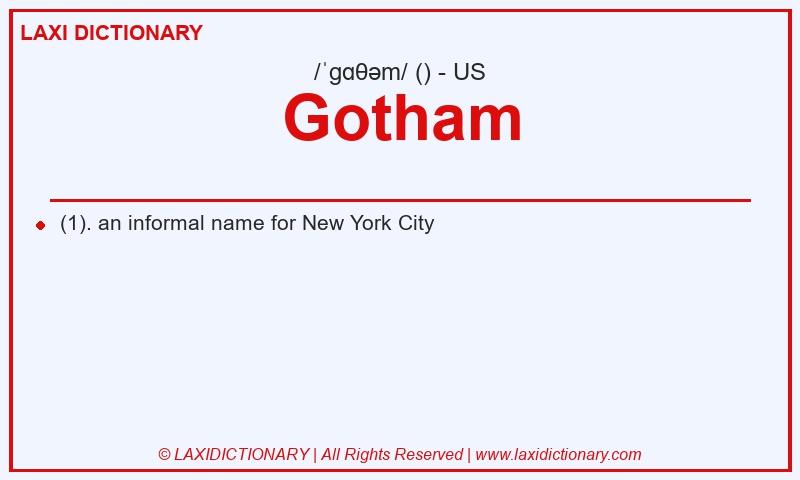 Definition Gotham in American English