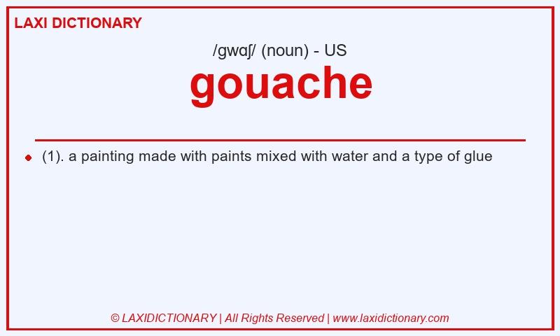 Definition gouache in American English