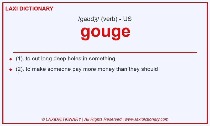 Definition gouge in American English