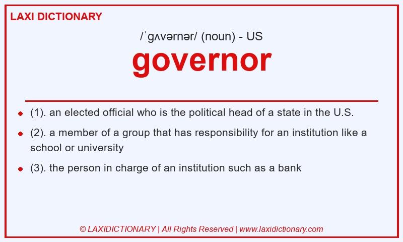 Definition governor in American English