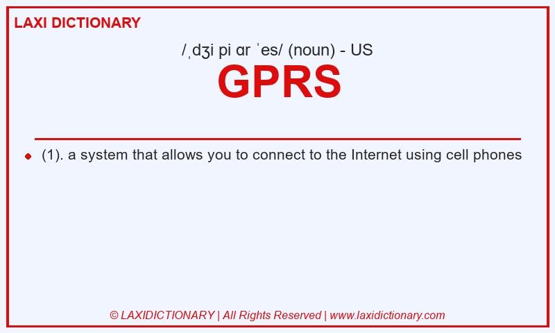Definition GPRS in American English