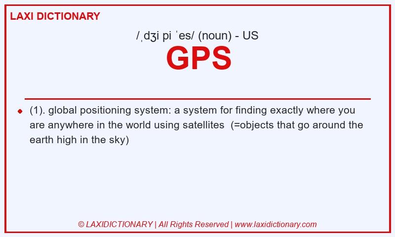 Definition GPS in American English