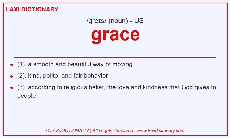 Definition grace in American English