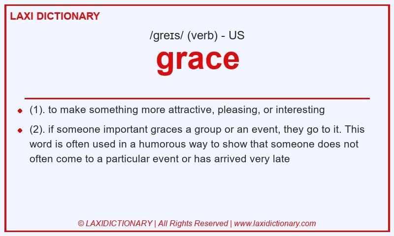 Definition grace in American English