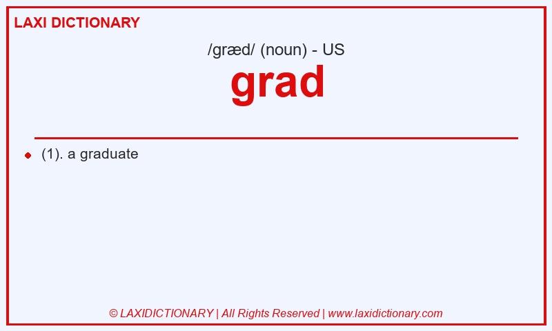 Definition grad in American English