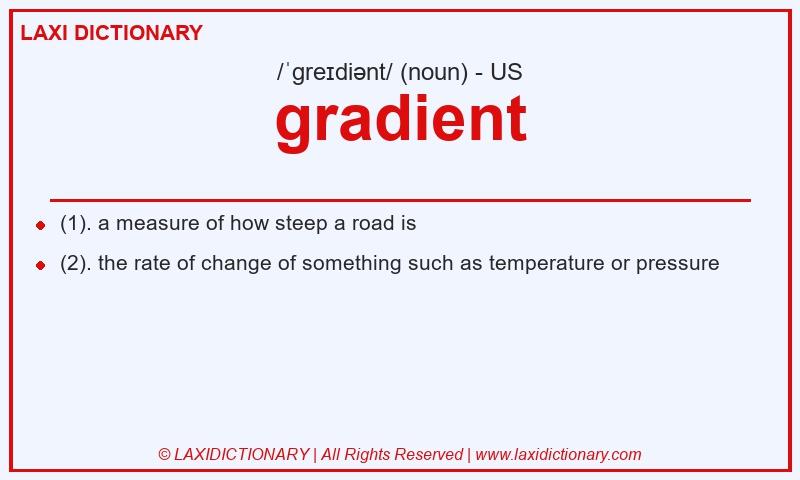 Definition gradient in American English