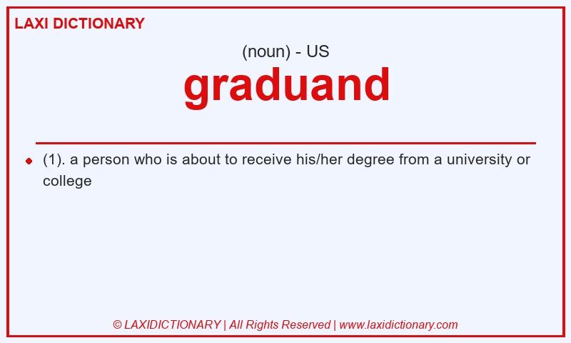 Definition graduand in American English