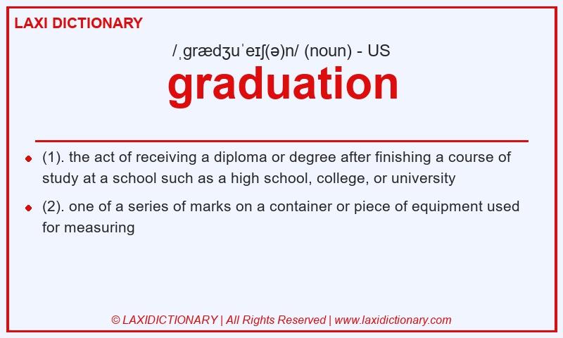 Definition graduation in American English