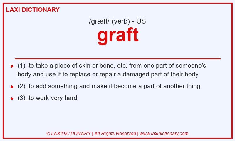 Definition graft in American English