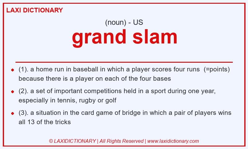 Definition grand slam in American English