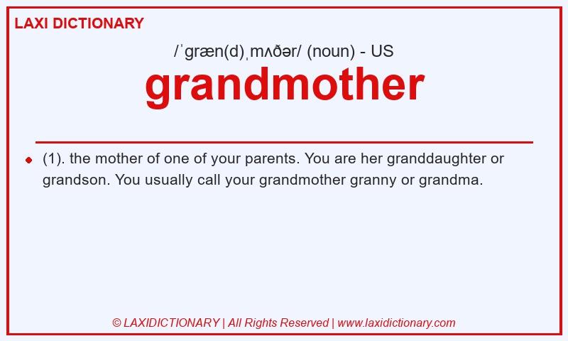 Definition grandmother in American English