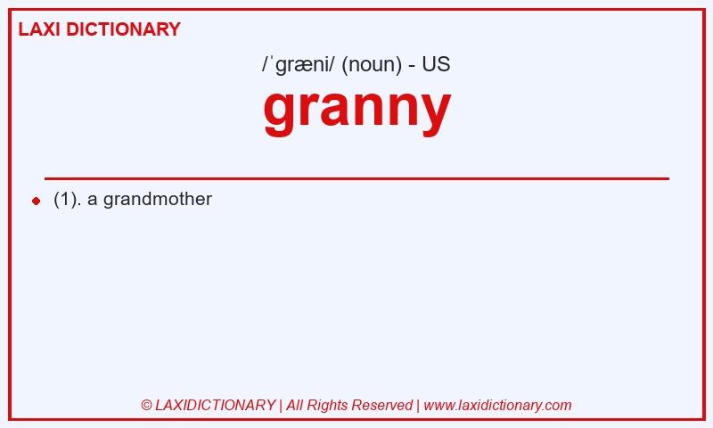 Definition granny in American English