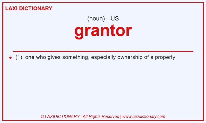 Definition grantor in American English
