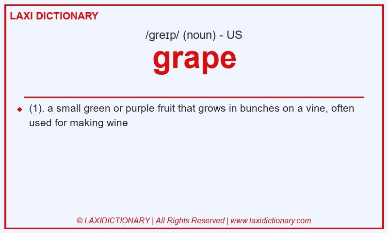 Definition grape in American English