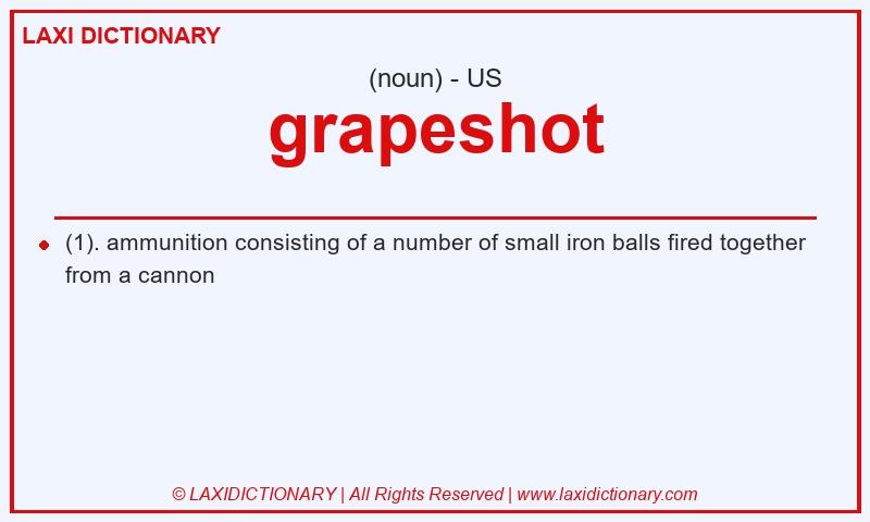 Definition grapeshot in American English