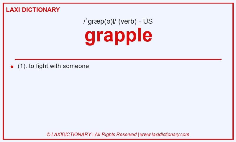 Definition grapple in American English
