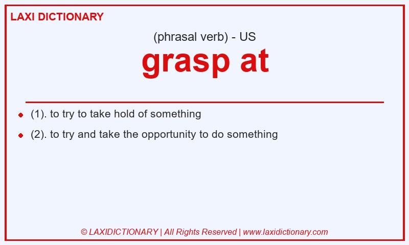 Definition grasp at in American English
