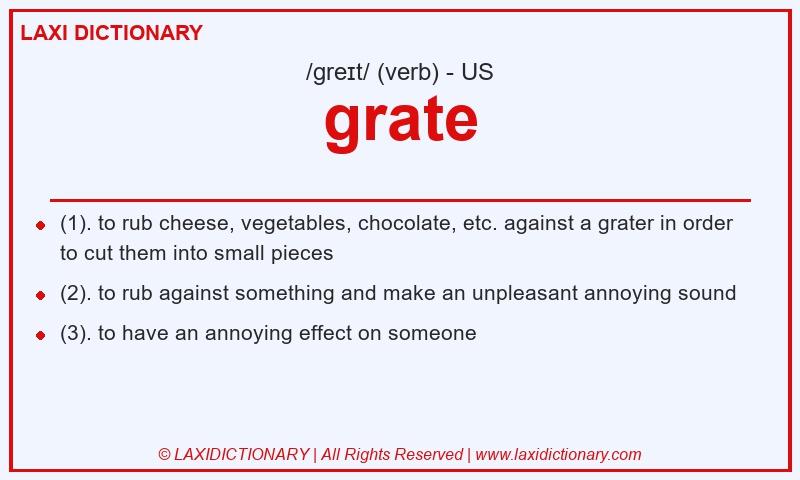 Definition grate in American English