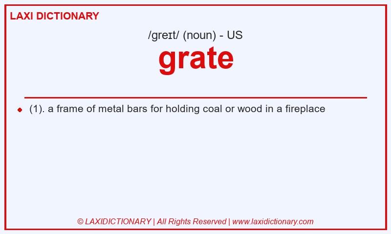Definition grate in American English