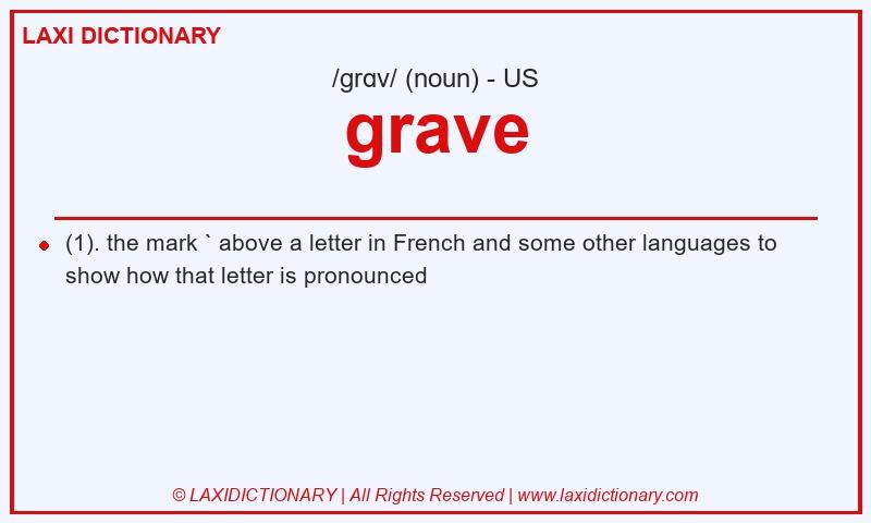 Definition grave in American English