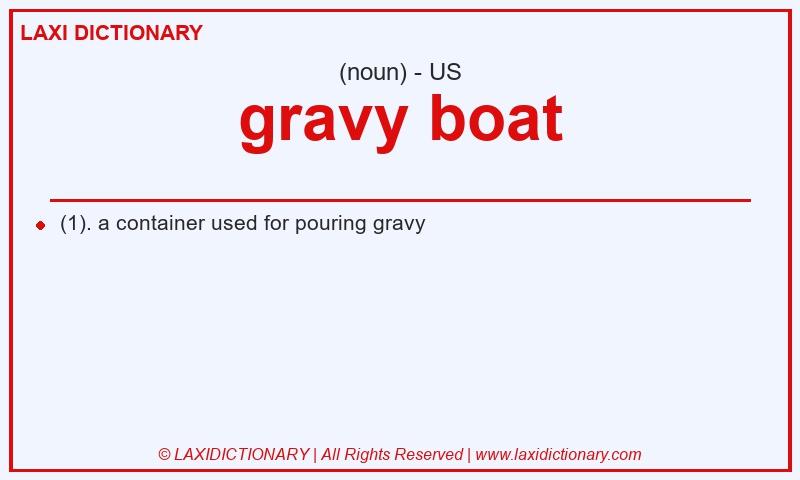 Definition gravy boat in American English