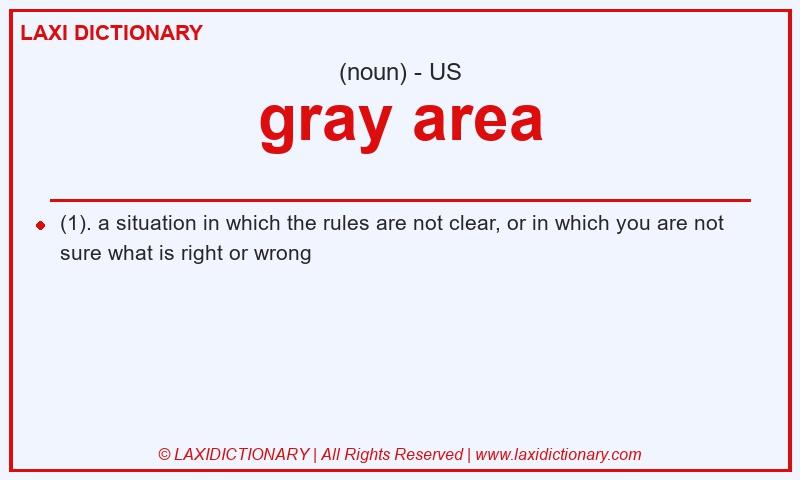 Definition gray area in American English