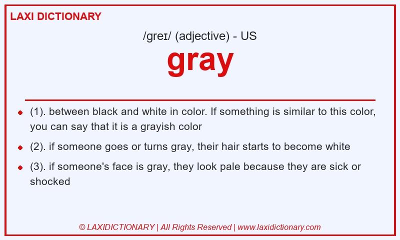 Definition gray in American English